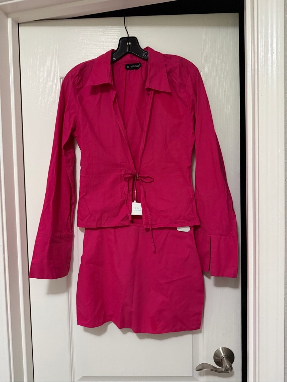 PrettyLittleThing Hot Pink Two-Piece Skirt Set